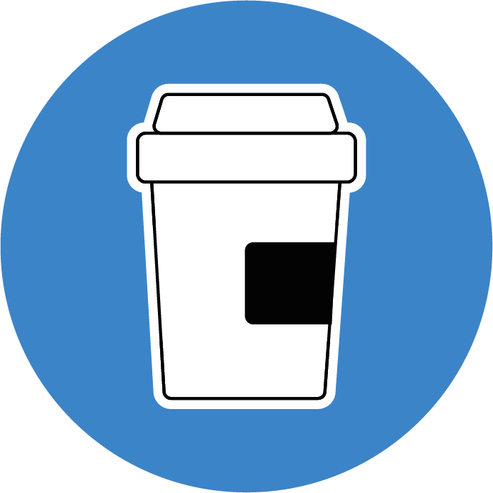 Icono de color azul que representa la categoría de cafés fríos listos para tomar de Catunambú.