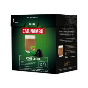 Paquete de 16 cápsulas Café con Leche compatibles con Dolce Gusto.