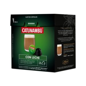 Paquete de 16 cápsulas Café con Leche compatibles con Dolce Gusto.