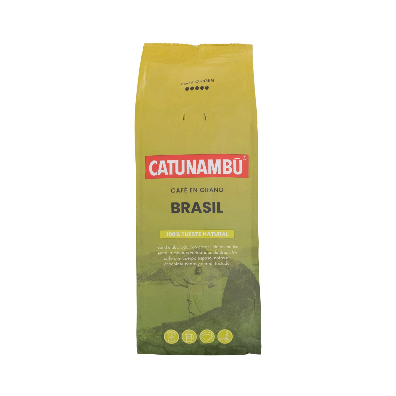 Paquete de café en grano natural Brasil Catunambú de 250gr.