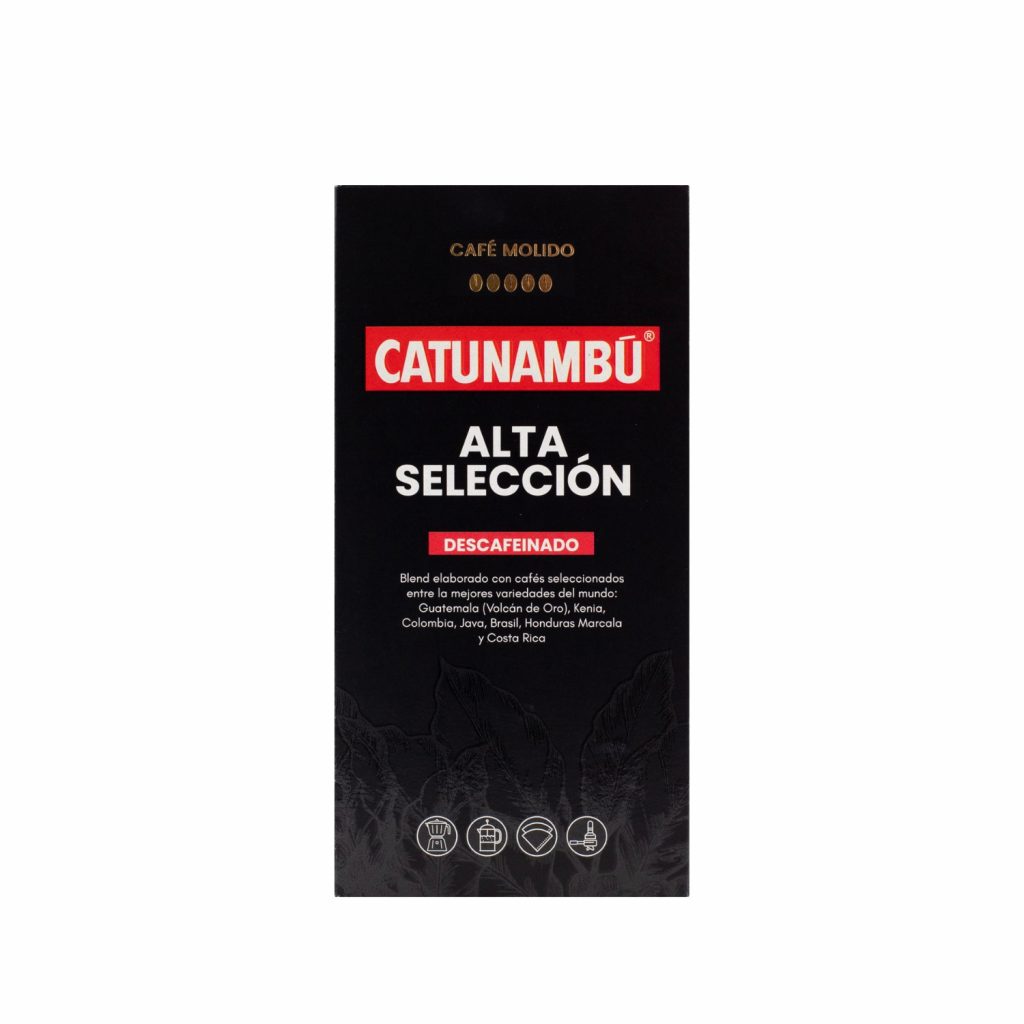 Paquete de café molido Natural Alta Selección Descafeinado Catunambú de 250gr.