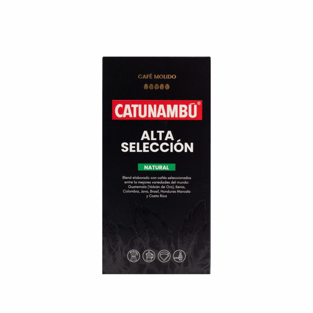 Paquete de café molido Natural Alta Selección Catunambú de 250gr.