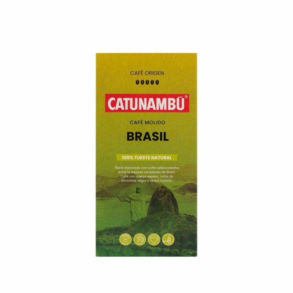 Paquete de café molido Natural Brasil Catunambú de 250gr.