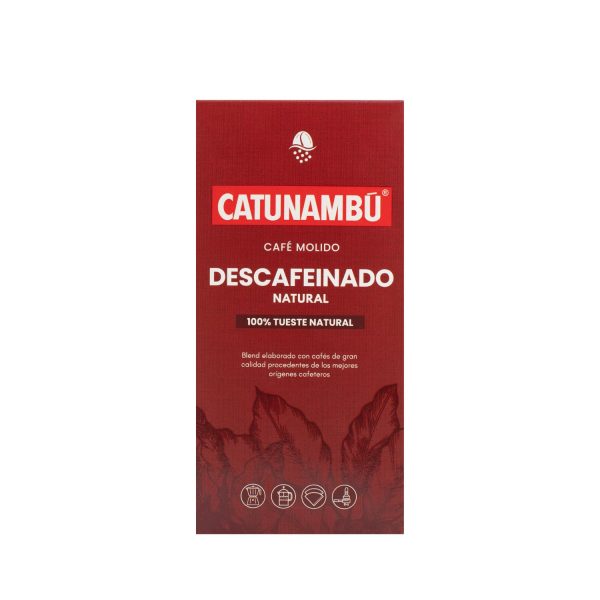 Paquete de café molido Natural Descafeinado Catunambú de 250gr y 500gr.