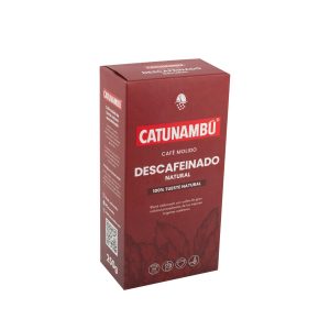 Paquete de café molido Natural Descafeinado Catunambú de 250gr y 500gr.