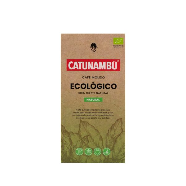 Paquete de café molido natural Ecológico Catunambú de 250gr.