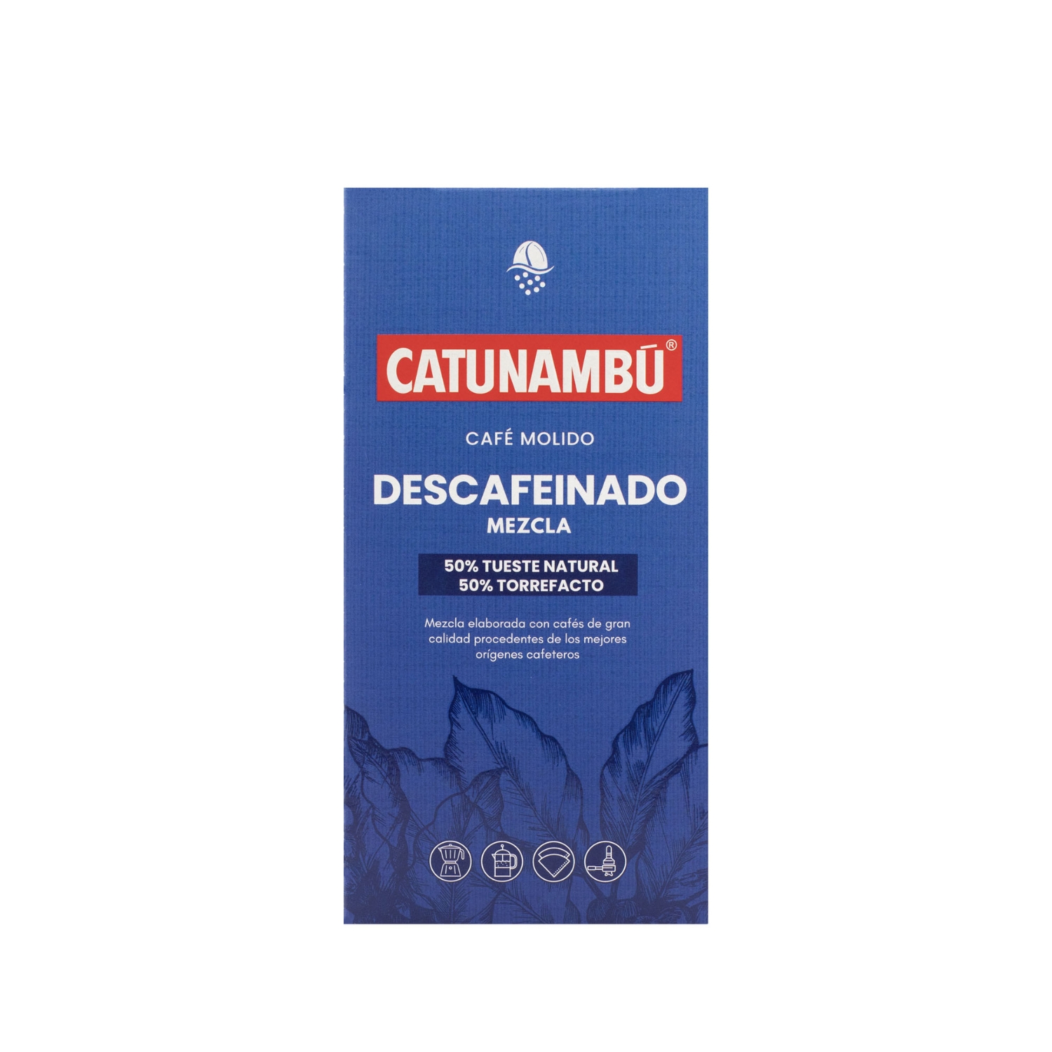 Paquete de café molido Mezcla Descafeinado Catunambú de 250gr